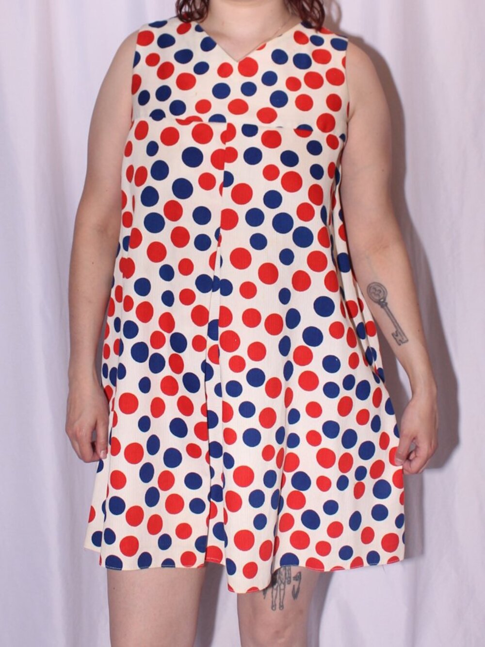 Vintage polka dot shift dress
